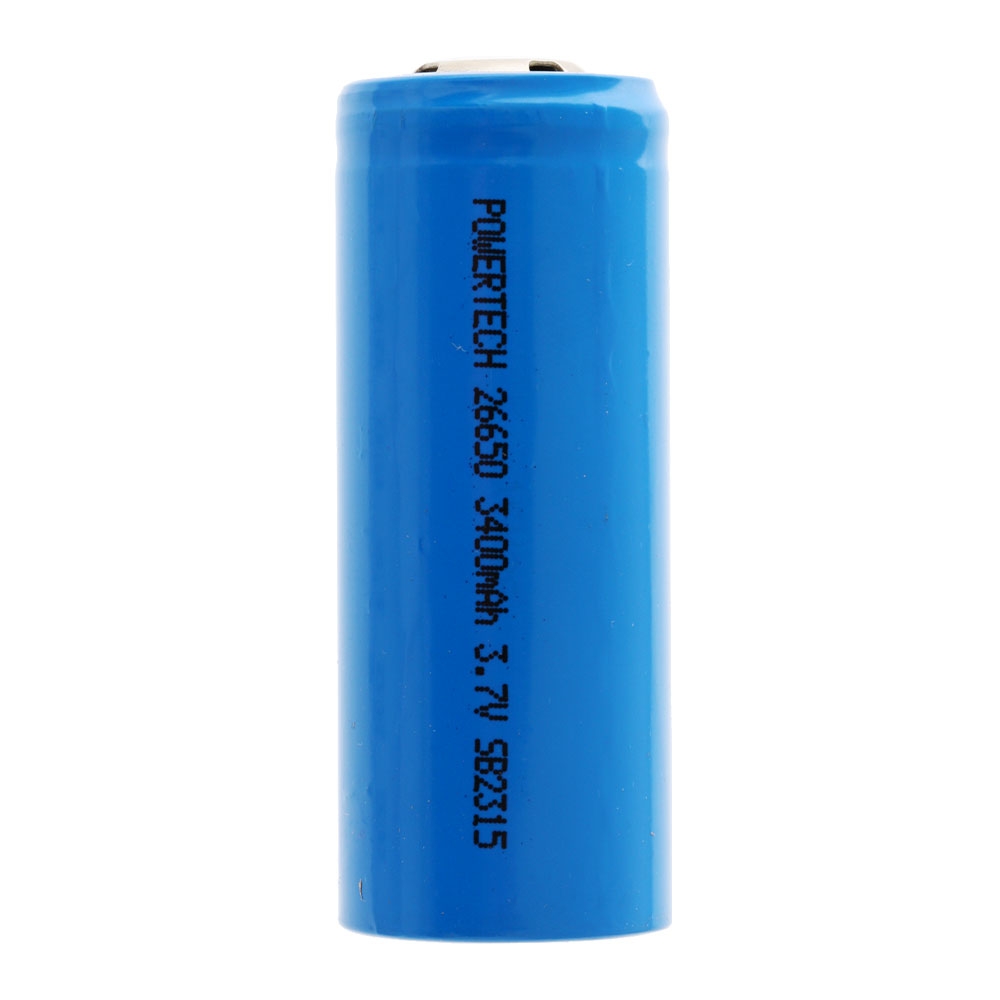 26650 Rechargeable Li-Ion Battery 3400mAh 3.7V Nipple