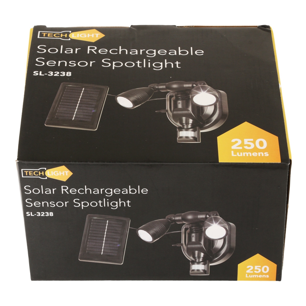 Solar Rechargeable Sensor Spotlight 250lm