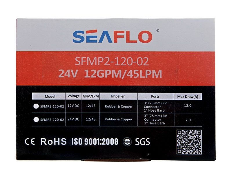 Seaflo Macerator Pump 02 Series 45/12LPM 24V