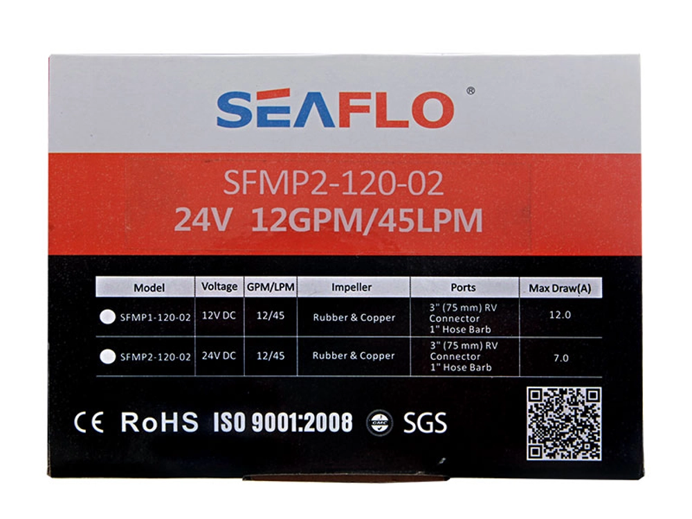 Seaflo Macerator Pump 02 Series 45/12LPM 24V Seaflo Macerator Pump 02 Series 45/12LPM 24V