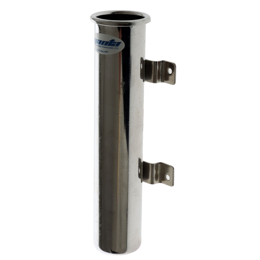 Manta 316 Polished Stainless Side Mount Rod Holder Straight