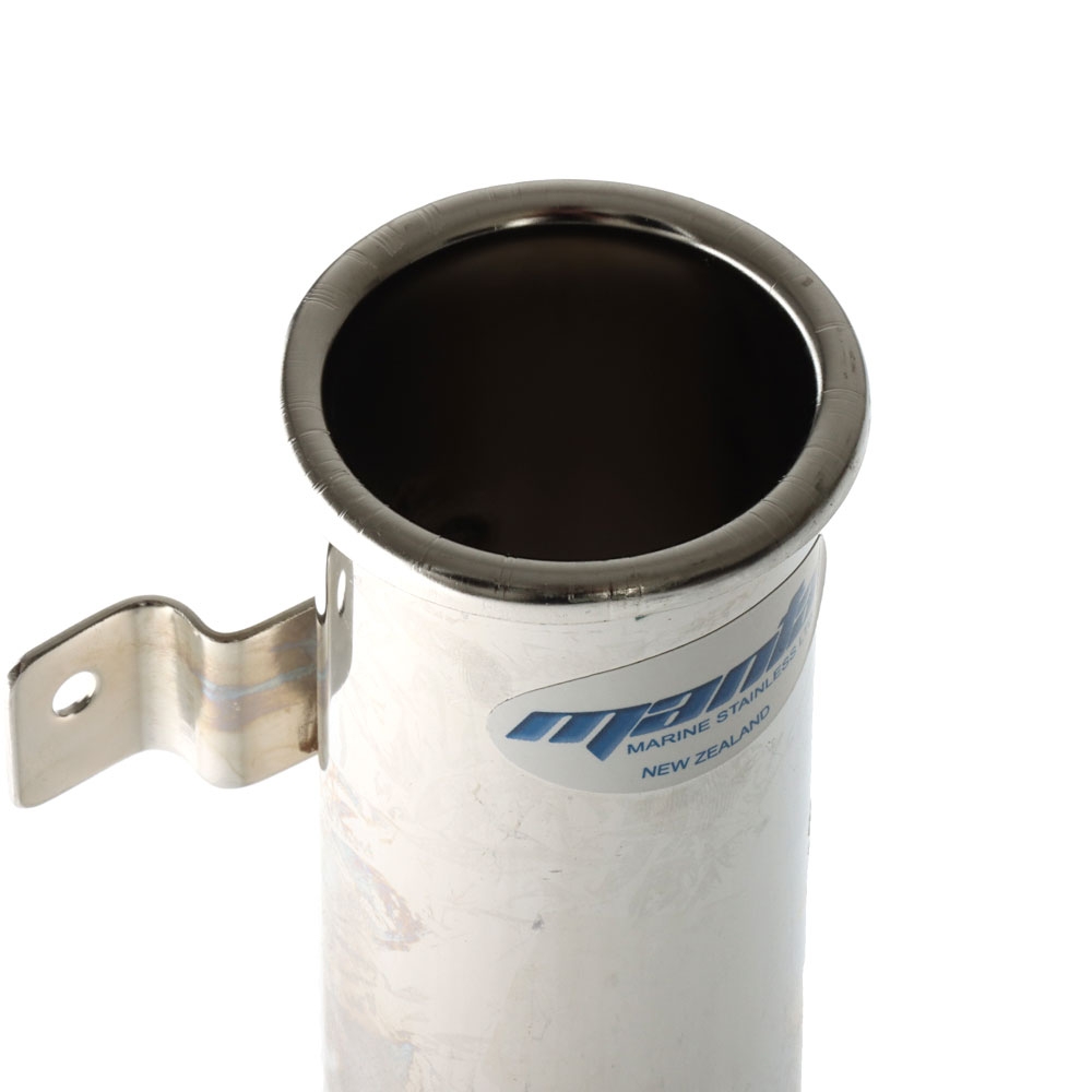 Manta 316 Polished Stainless Side Mount Rod Holder Straight