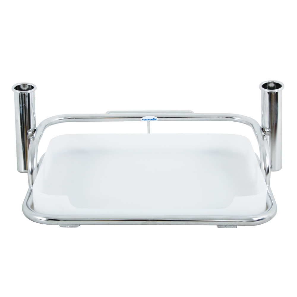 Manta Small Bait Station with 2 Rod Holders fits A Frame Ski Pole