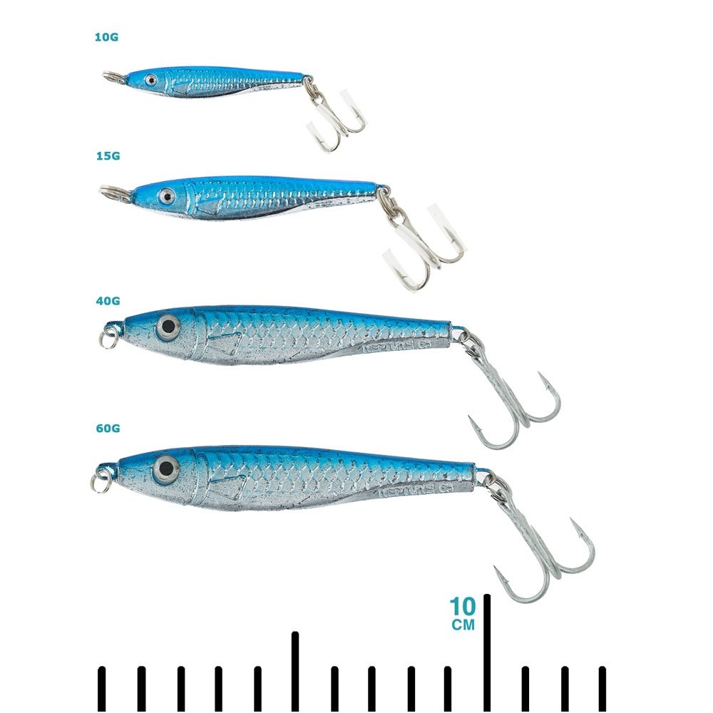 Holiday Metal Fish Casting Lure Blue Silver