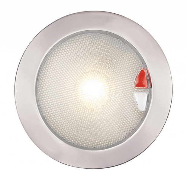 Hella Marine Warm White/Red EuroLED Touch Lamp Polished Stainless Steel