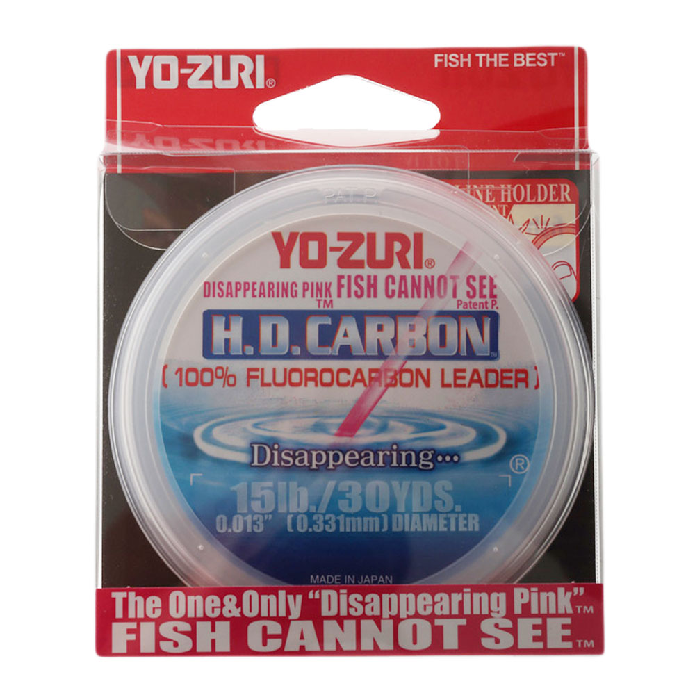 Yo-Zuri H.D. Carbon Fluorocarbon Leader Disappearing Pink 30yd 15lb 0.331mm
