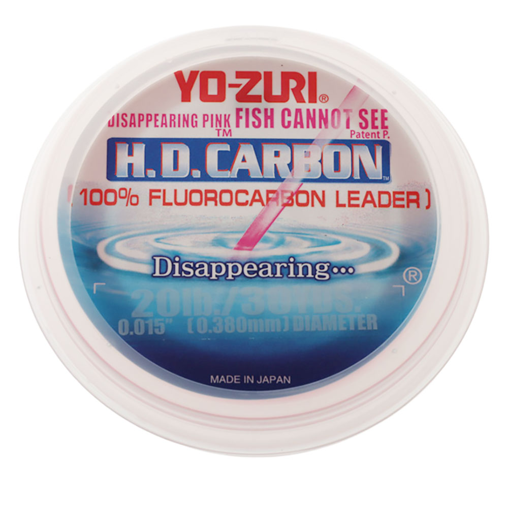 Yo-Zuri H.D. Carbon Fluorocarbon Leader Disappearing Pink 30yd 20lb 0.380mm
