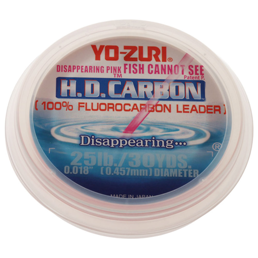 Yo-Zuri H.D. Carbon Fluorocarbon Leader Disappearing Pink 30yd 25lb 0.457mm
