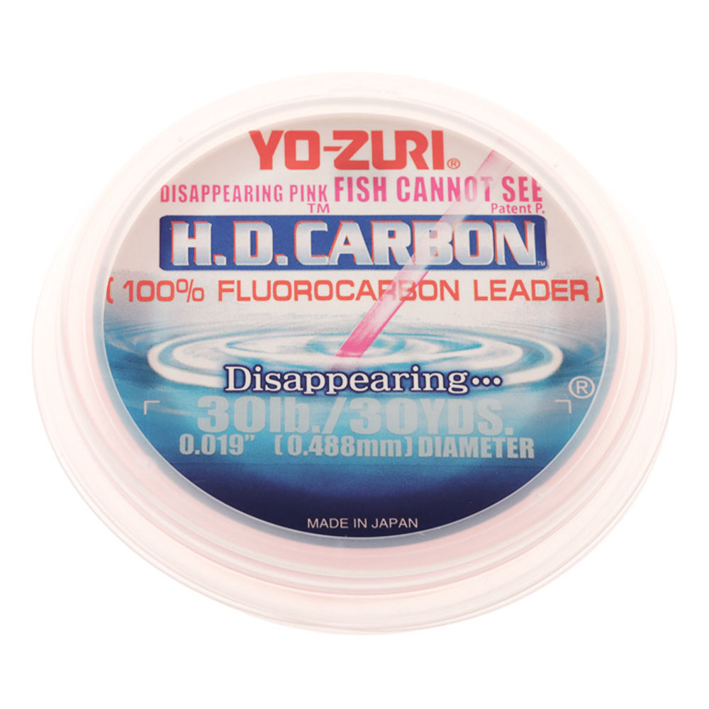 Yo-Zuri H.D. Carbon Fluorocarbon Leader Disappearing Pink 30yd 30lb 0.488mm
