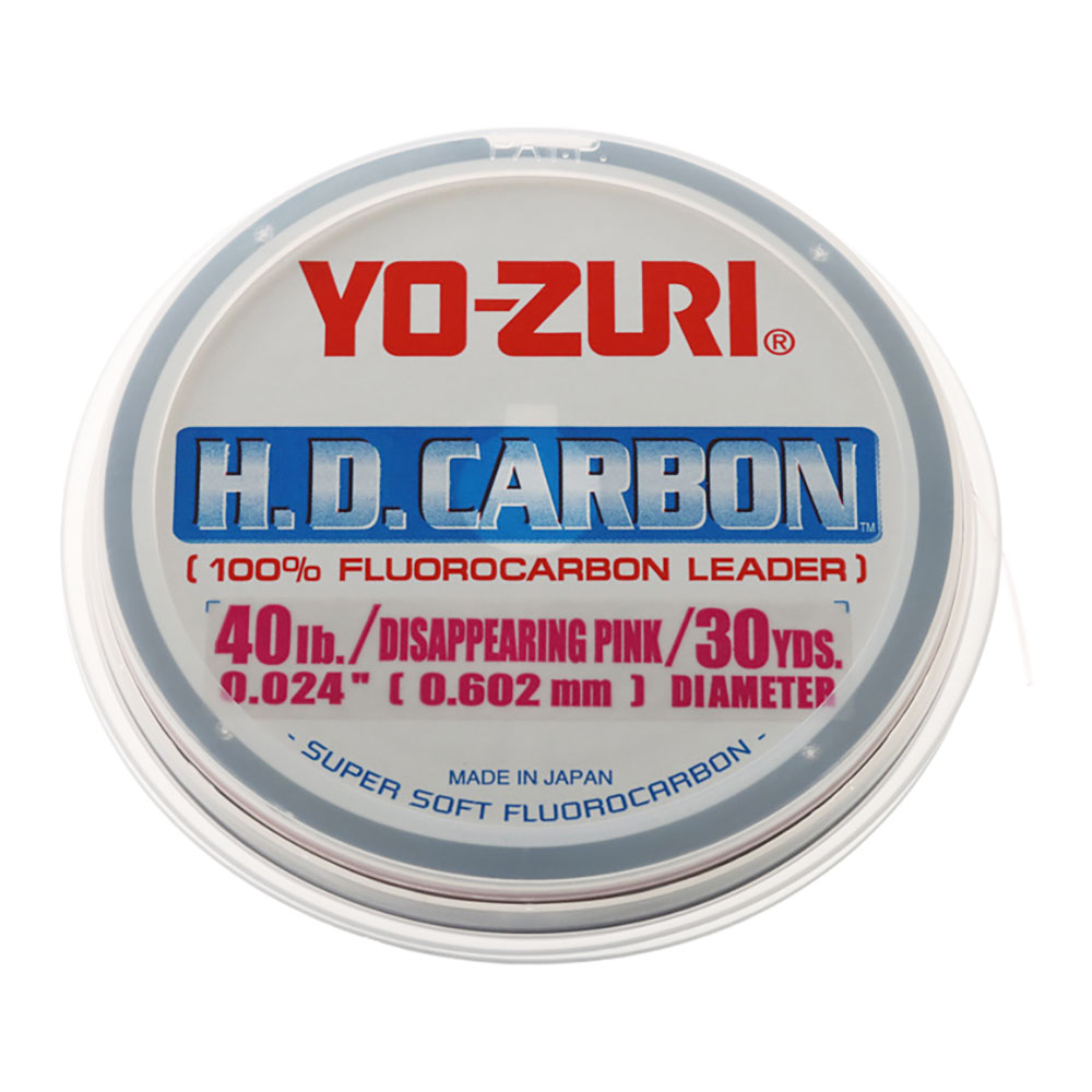 Yo-Zuri H.D. Carbon Fluorocarbon Leader Disappearing Pink 30yd 40lb 0.602mm