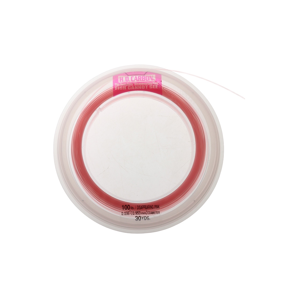 Yo-Zuri H.D. Carbon Fluorocarbon Leader Disappearing Pink 30yd 100lb 0.953mm