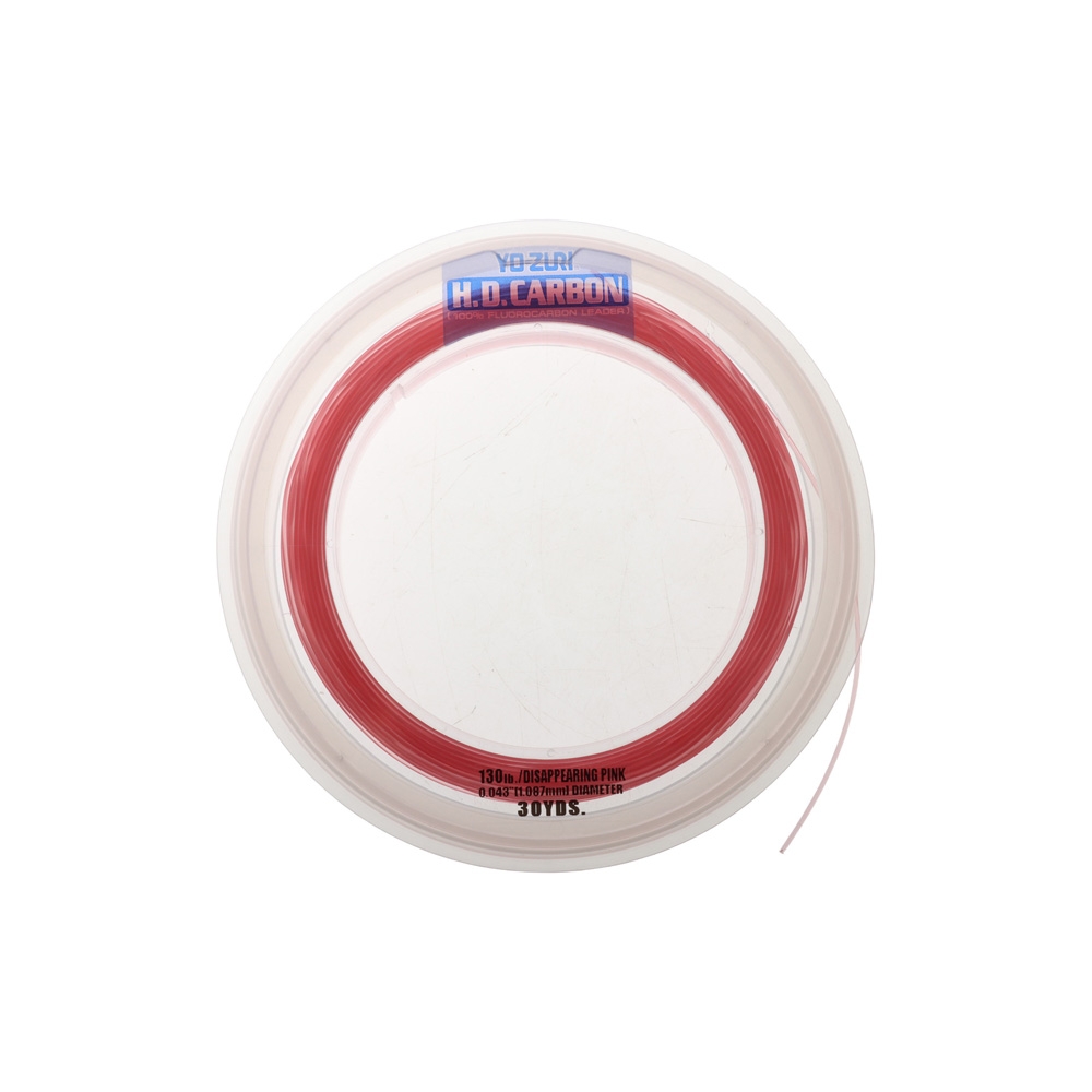 Yo-Zuri H.D. Carbon Fluorocarbon Leader Disappearing Pink 30yd 130lb 1.087mm