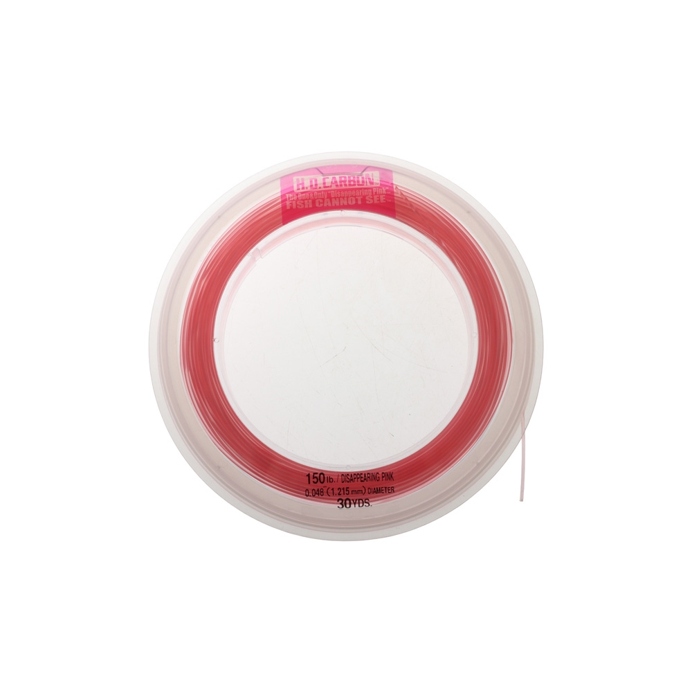 Yo-Zuri H.D. Carbon Fluorocarbon Leader Disappearing Pink 30yd 150lb 1.215mm