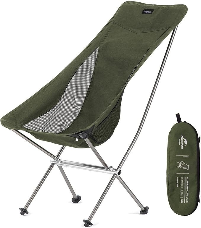 Naturehike Moon High Back Portable Folding Camping Chair Green