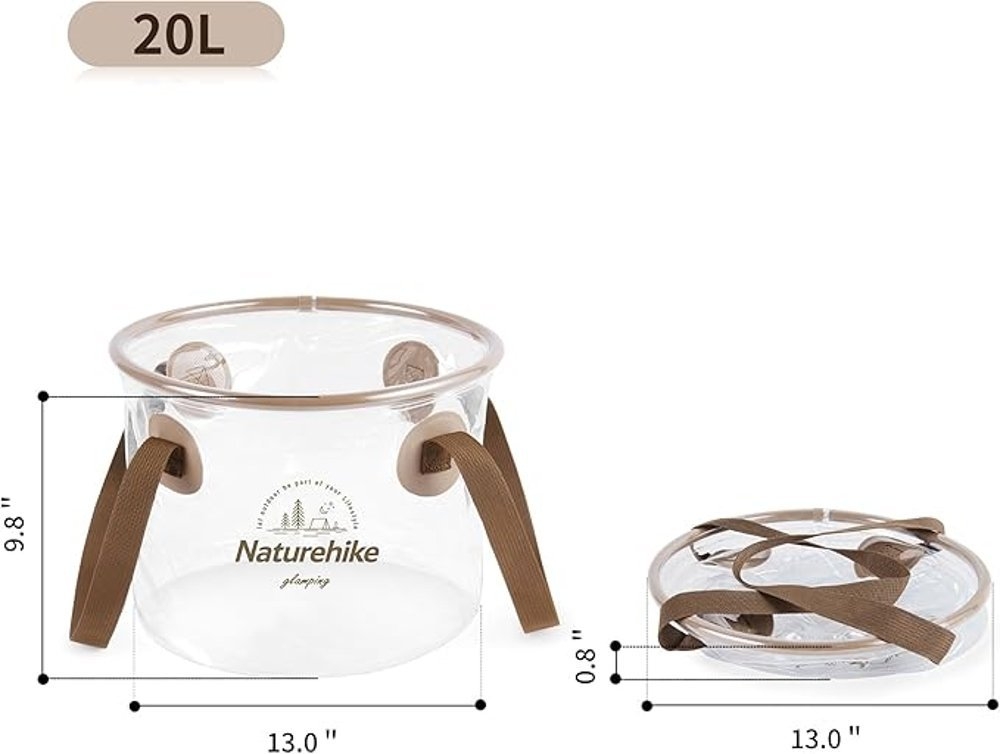 Naturehike Collapsible Pvc Bucket 20L Green