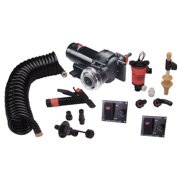 Johnson Aqua Jet 5.2 Washdown/550 Live Well Kit 12v