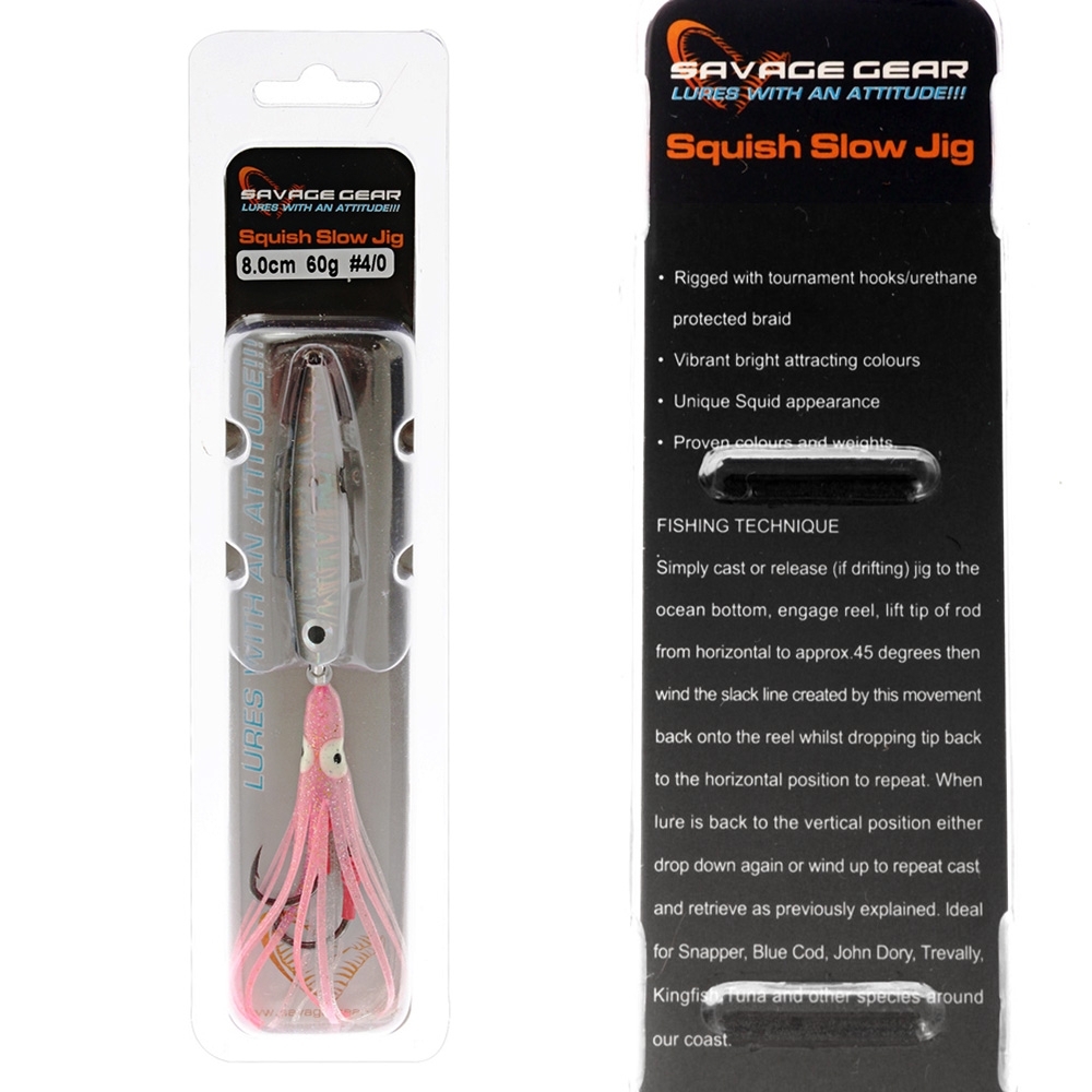 Savage Gear Squish Slow Jig 60g Silver Glow