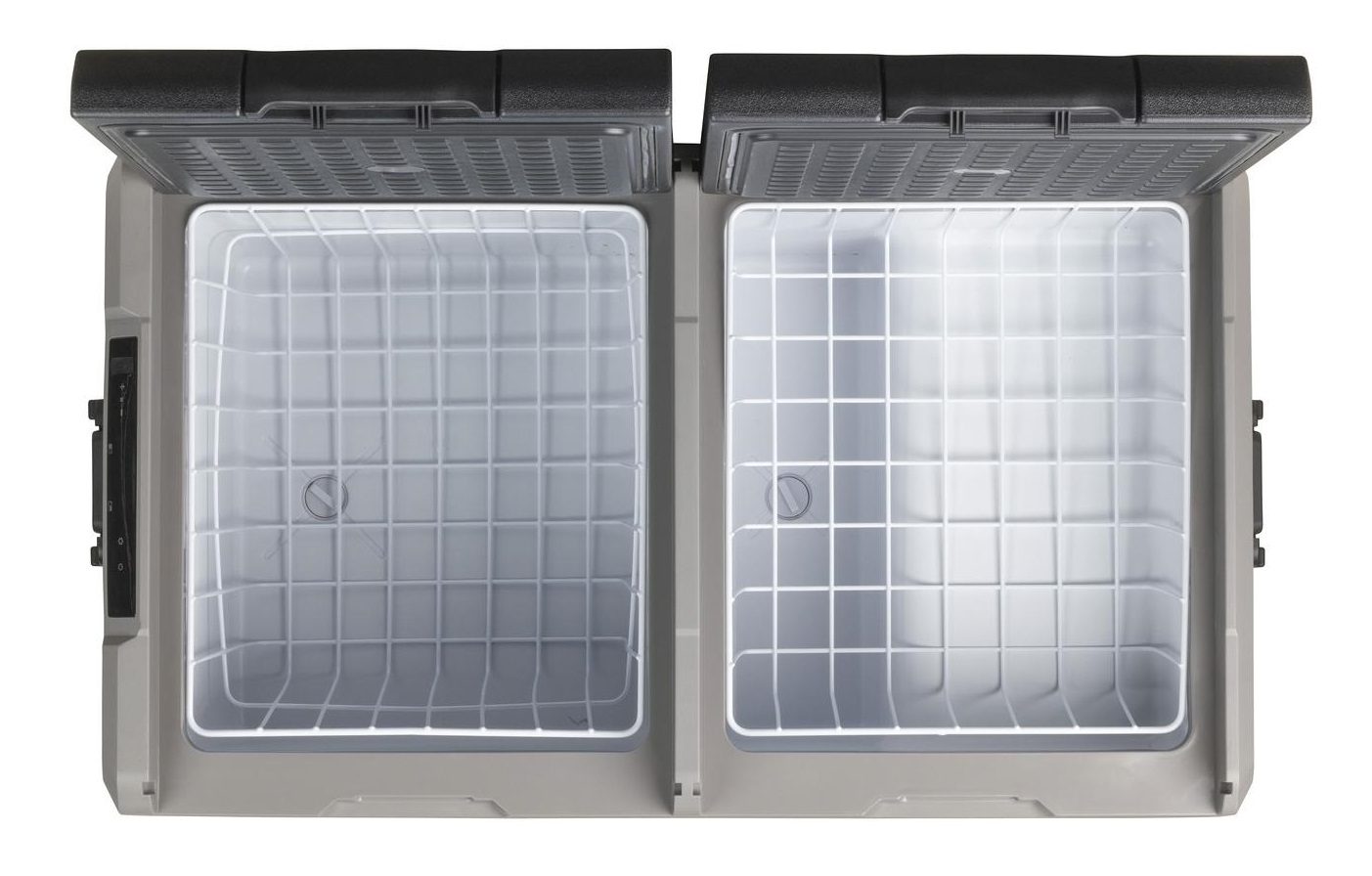 Brass Monkey Dual Zone Portable Fridge/Freezer 95L with Solar Charger Board and Battery Compartment