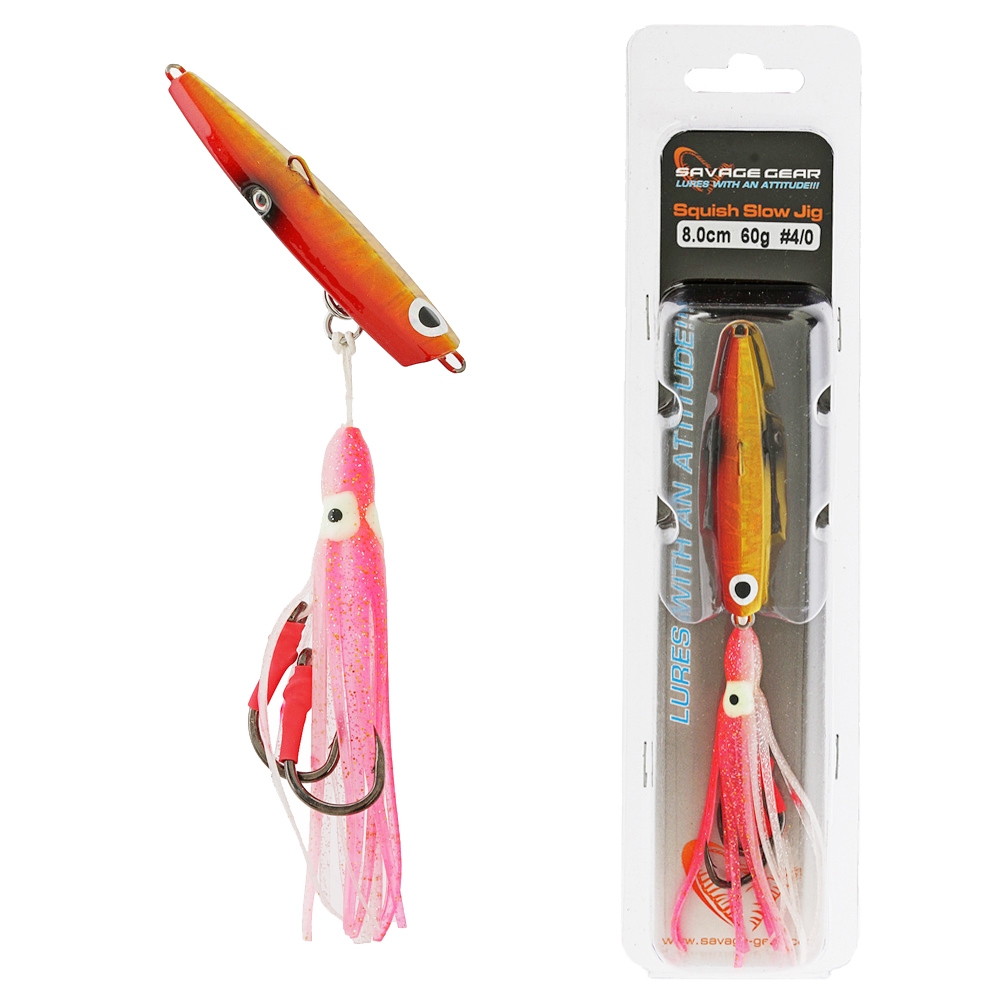 Savage Gear Squish Slow Jig 60g Gold Red
