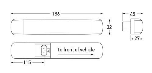 Hella Marine LED Auxiliary Side Indicator Cat 6 24v