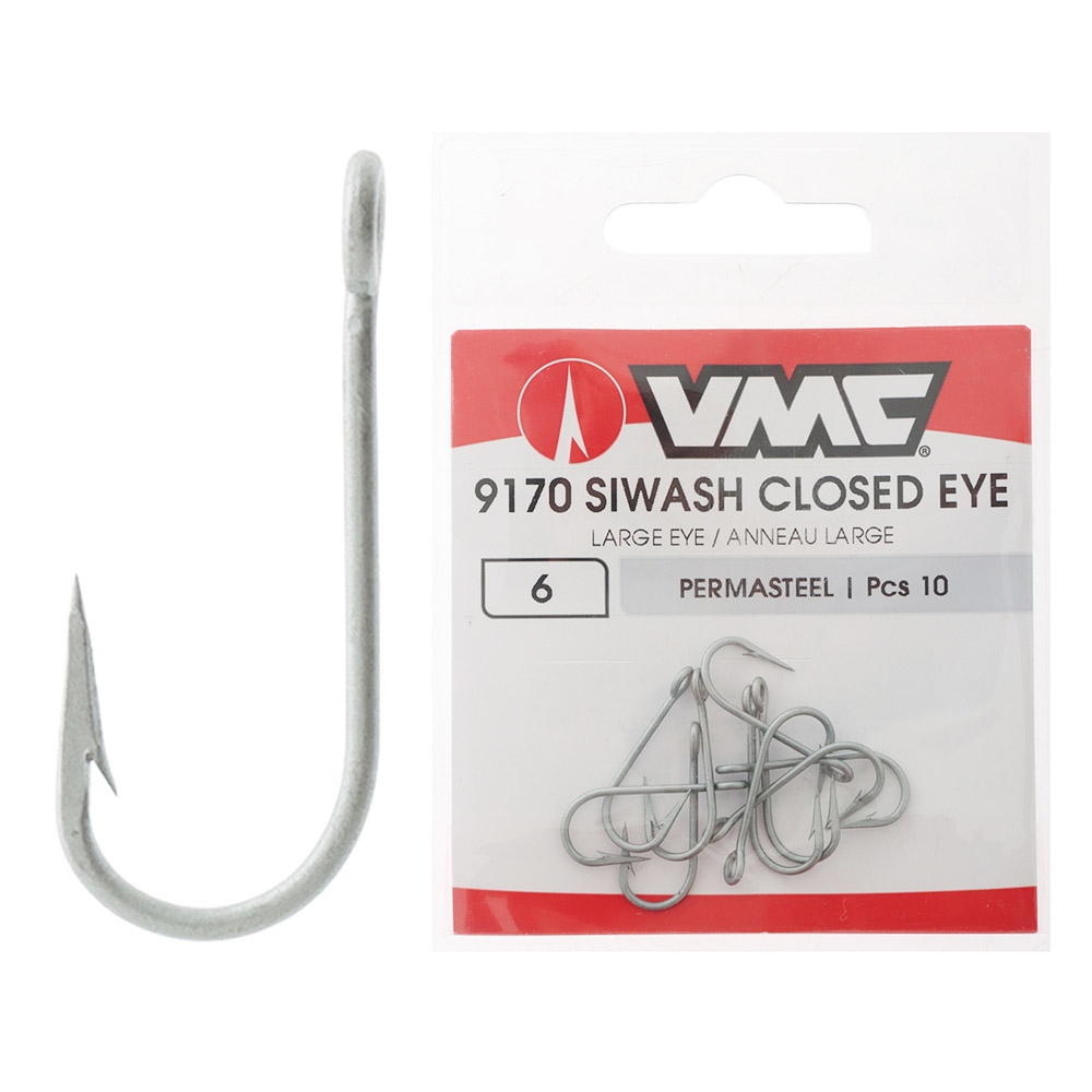 VMC 9170 Permasteel Salmon Siwash Hooks Size 6 Qty 10