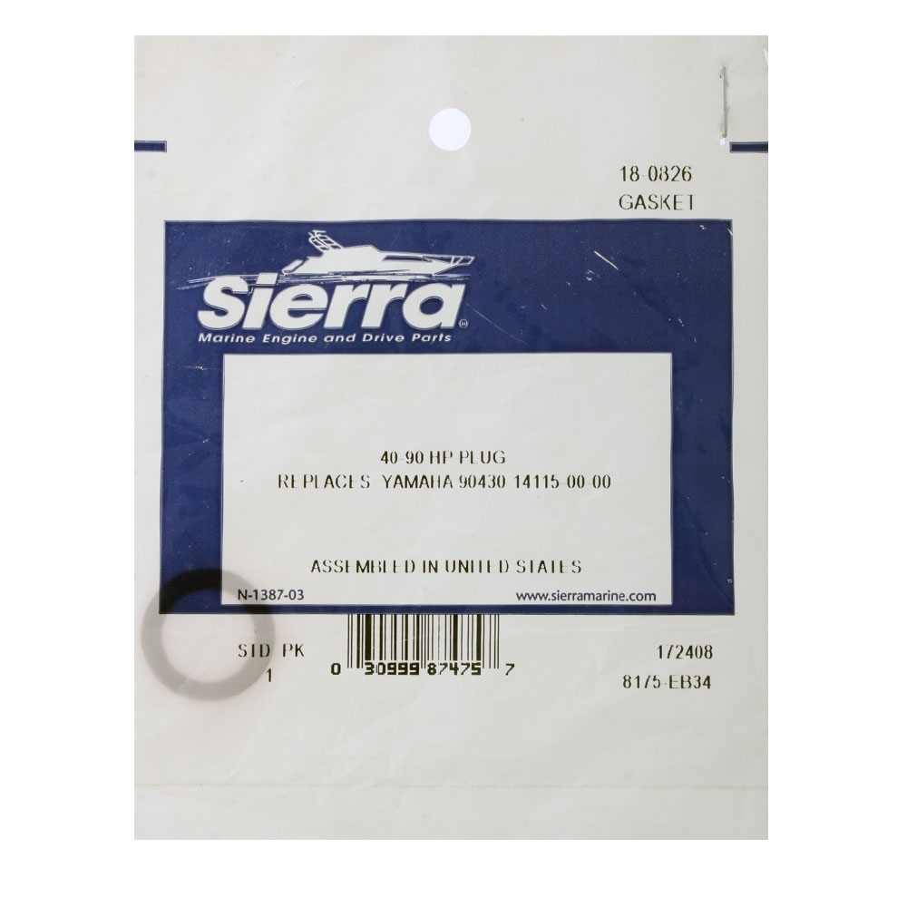 Sierra 18-0826 Marine Plug for Yamaha Outboard Motor