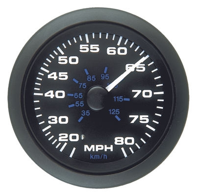 Sierra 62723P Black Premier Pro Speedometer Kit 3in 80mph