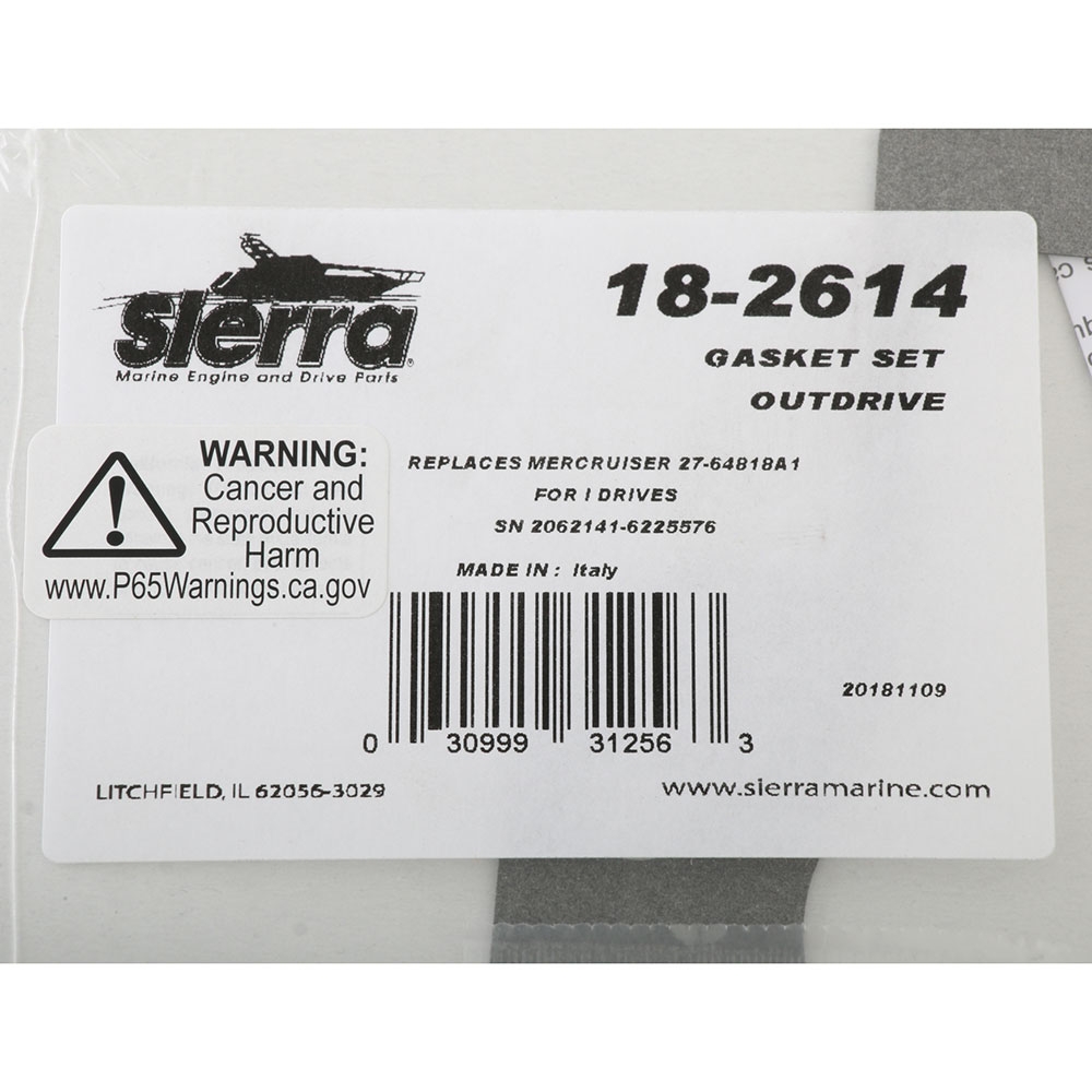 Sierra 18-2614 Marine Outdrive Gasket Set for Mercruiser Stern Drive