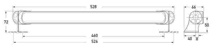 Hella Marine BL470 LED Work Lamp Diffuse Flood