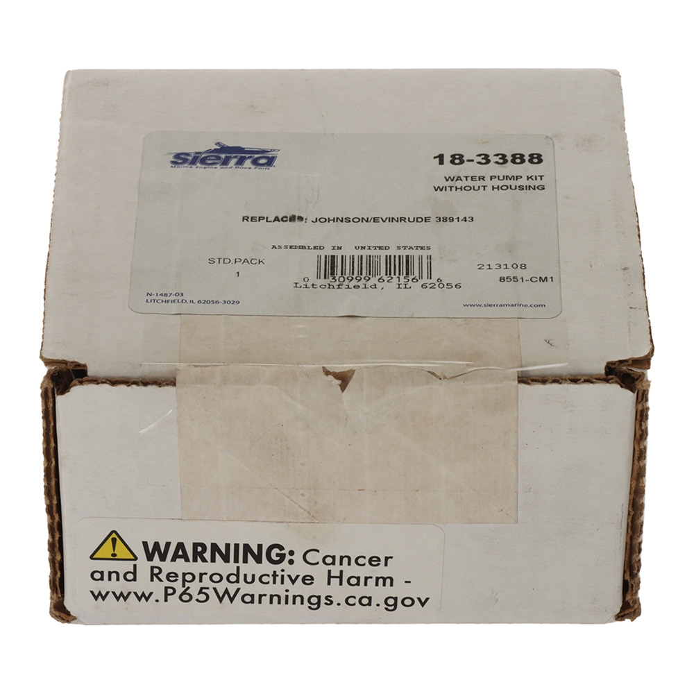 Sierra 18-3388 Marine Water Pump Repair Kit for Johnson/Evinrude Outboard Motor