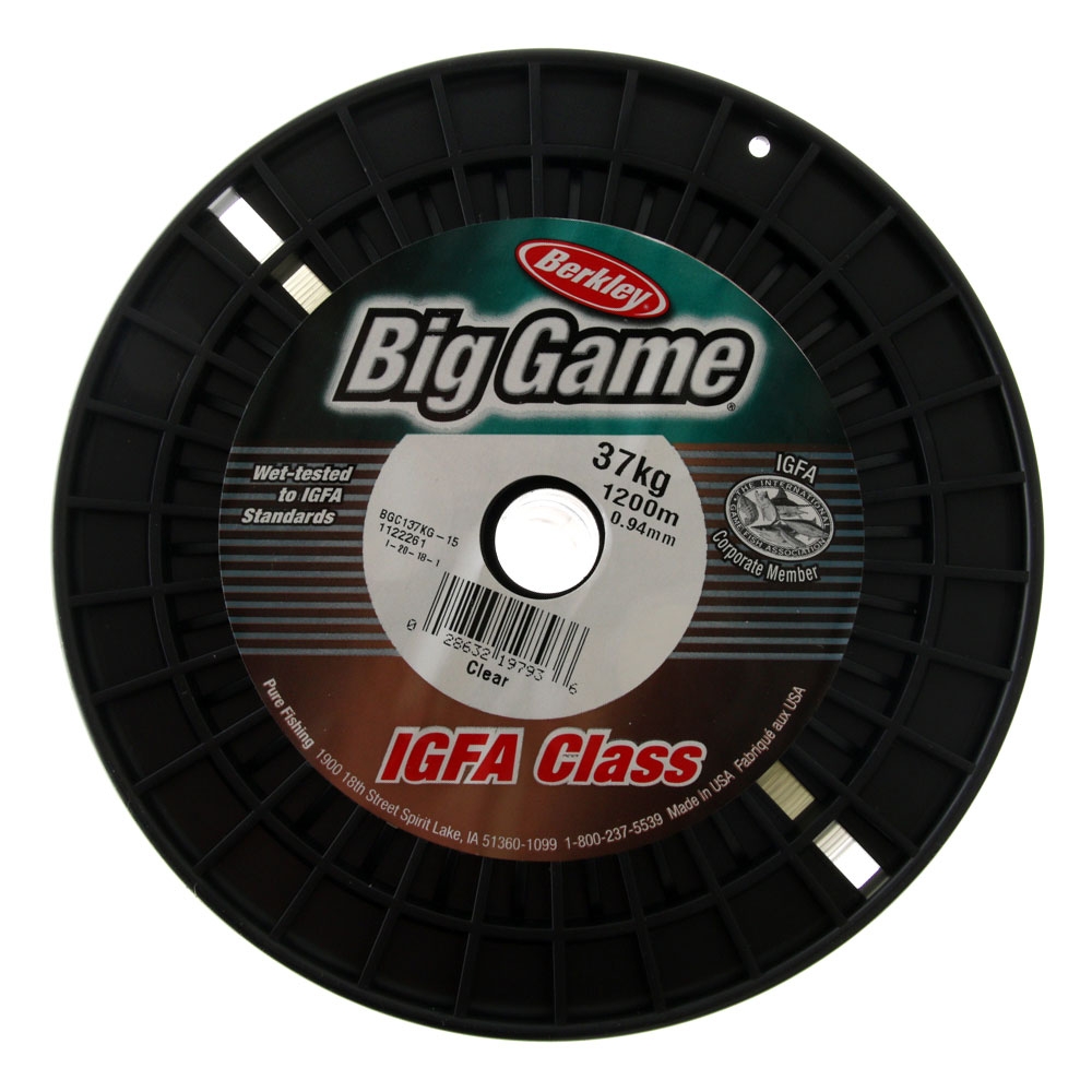 Berkley Big Game IGFA Class Monofilament Line Clear 1200m 37kg 0.93mm