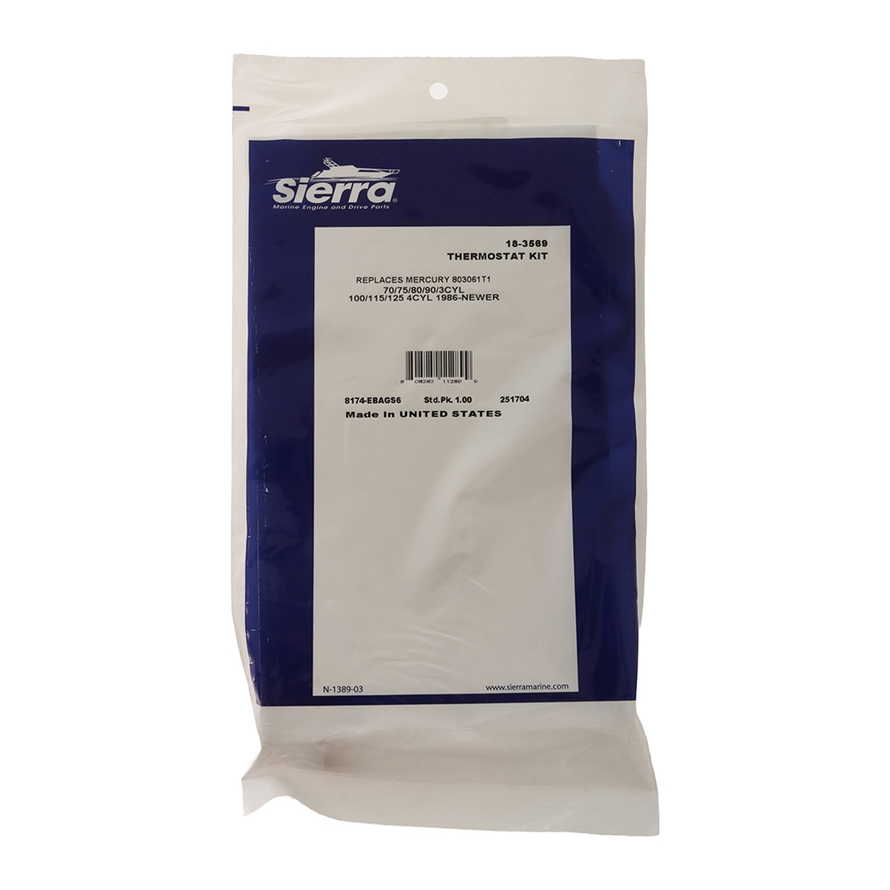 Sierra 18-3569 Marine Thermostat Kit for Mercury/Mariner Outboard Motor