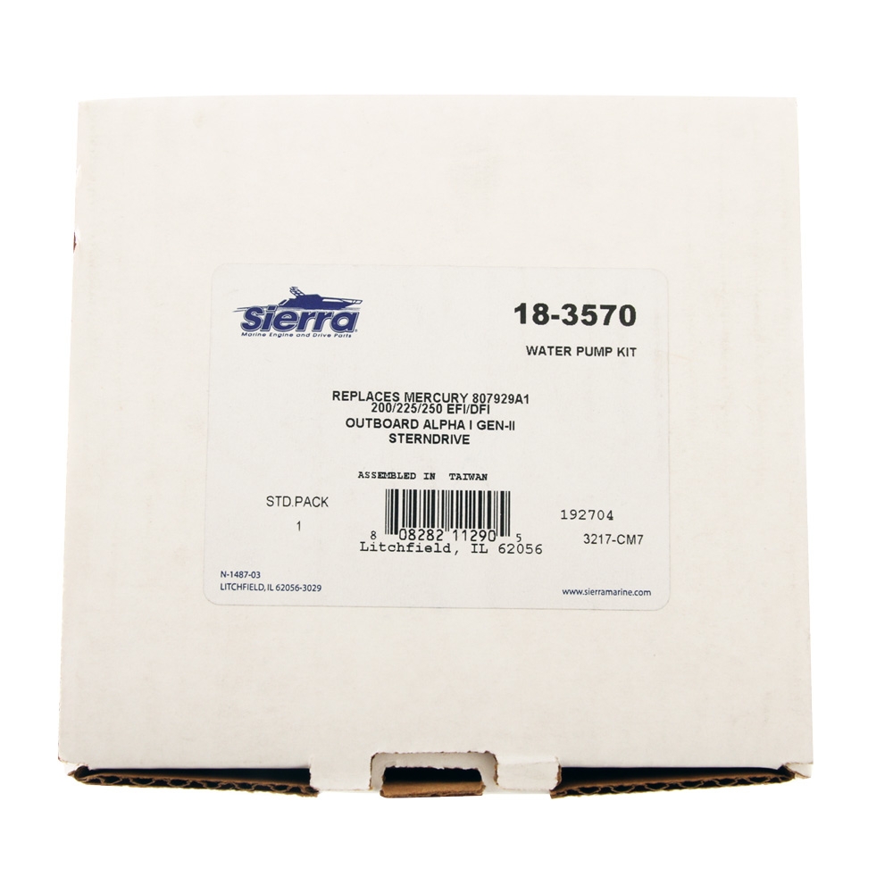 Sierra 18-3570 Marine Water Pump Kit for Mercury/Mariner Outboard Motor