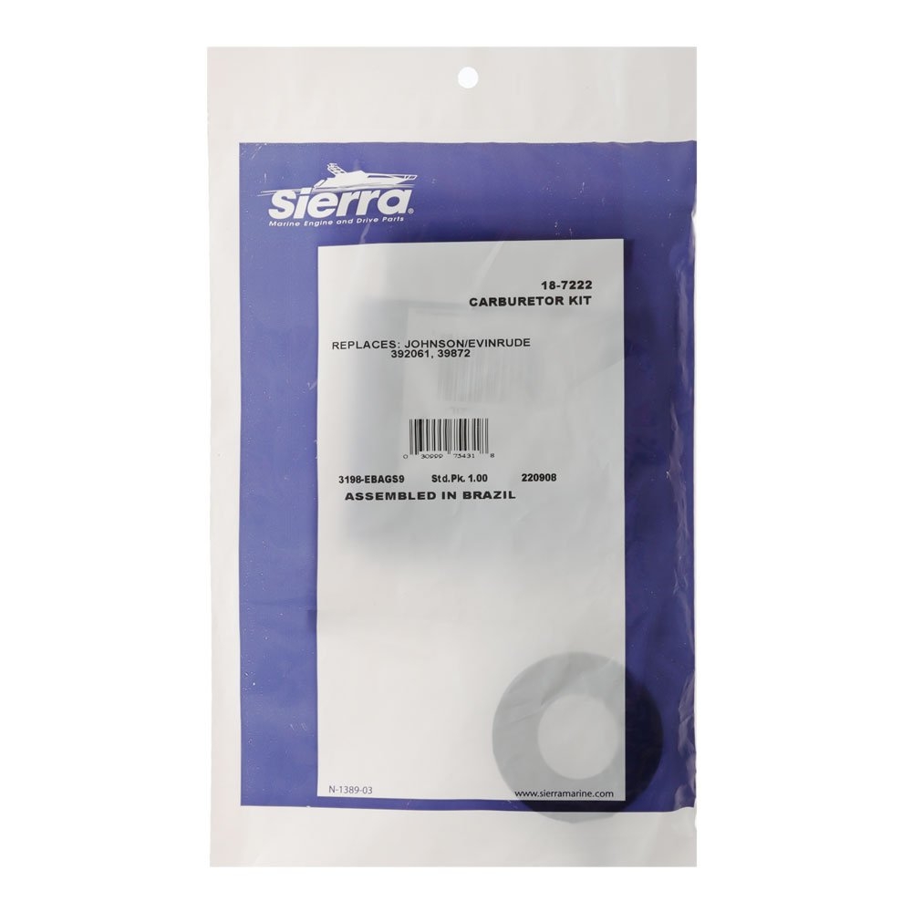Sierra 18-7222 Carburetor Kit with Float