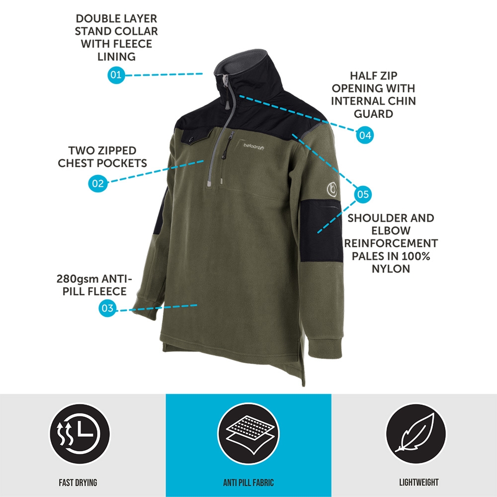 Betacraft Quest Mens Fleece Half Zip Fleece Jacket