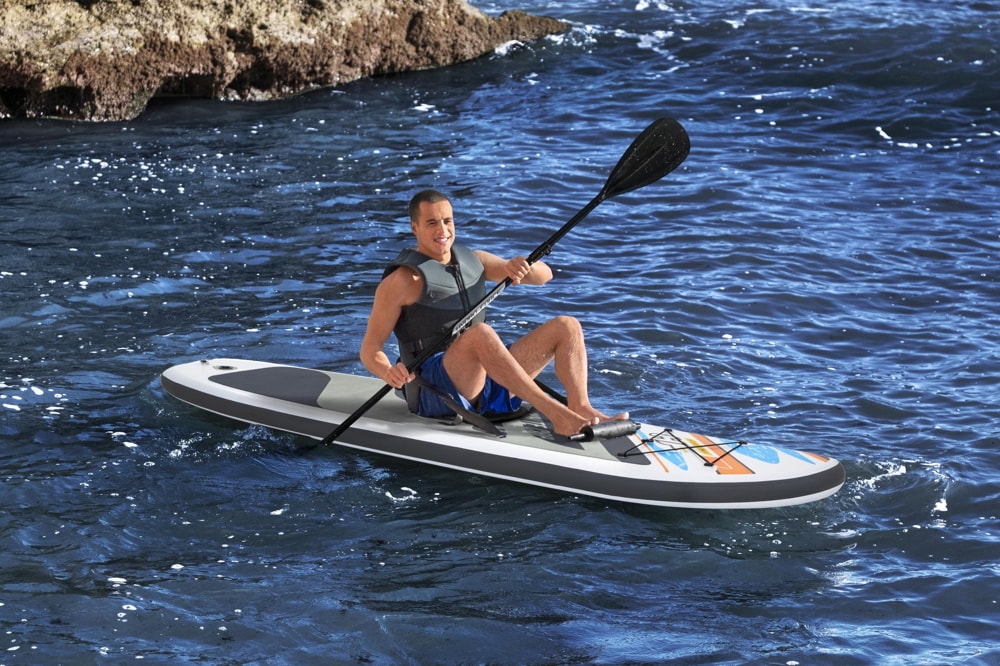 Hydro-Force White Cap Convertible Inflatable SUP Kayak 10ft
