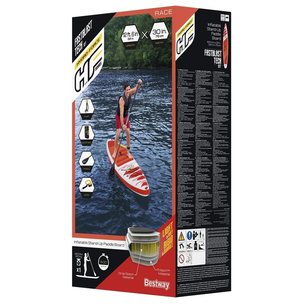 Hydro-Force Fastblast Tech Inflatable Stand Up Paddle Board Package 12ft 6in - Missing Pump