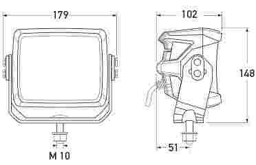 Hella Marine RokLUME 380 LED Work Lamp ZEROGLARE Heavy Duty