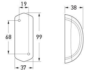 Hella Marine LED Caravan Red/White Clearance Lamp