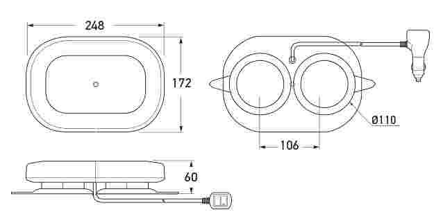 Hella Marine LED Micro Light Bar 100 Clear Lens Fixed Mount