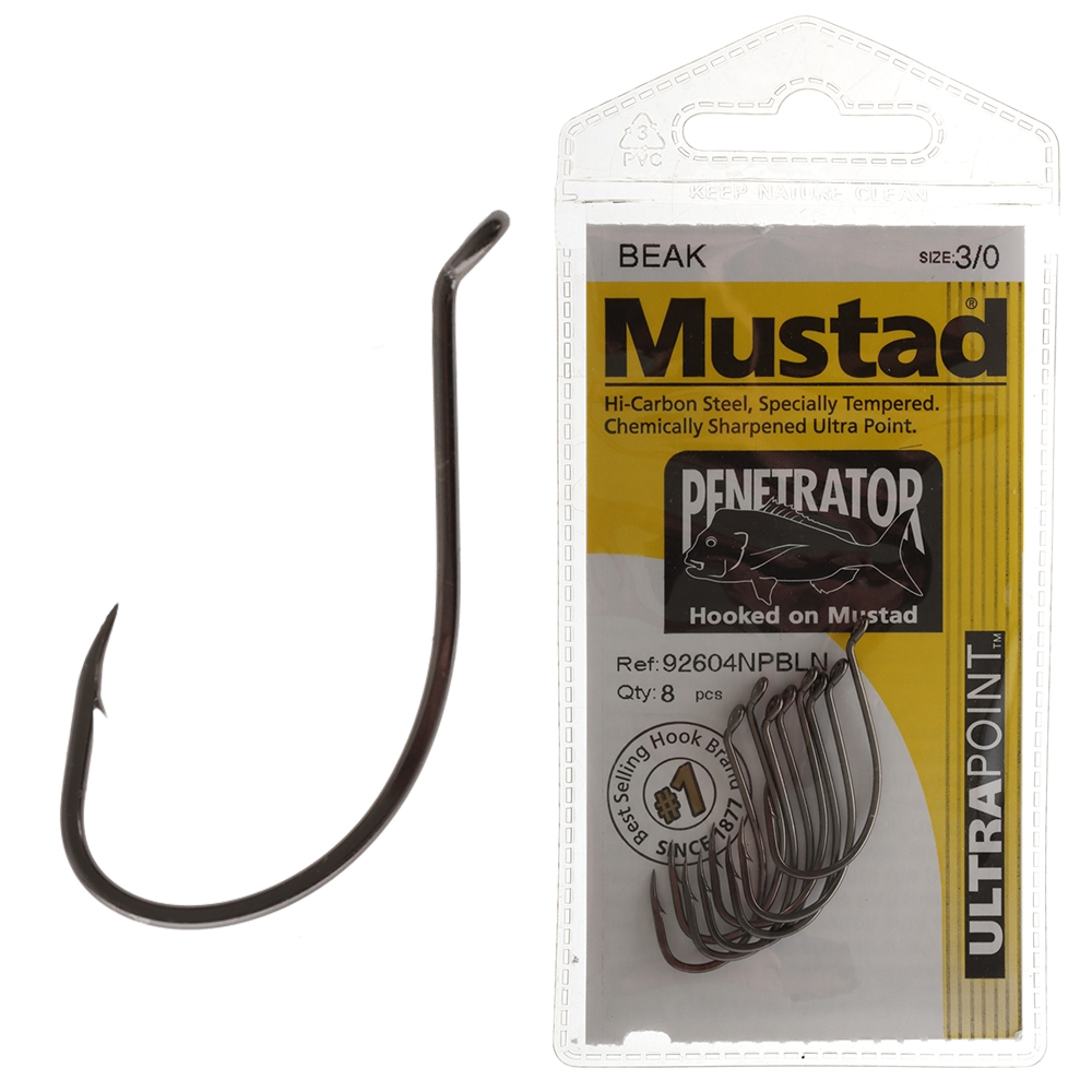 Mustad 92604NPBLN Penetrator Hooks 3/0 Qty 8