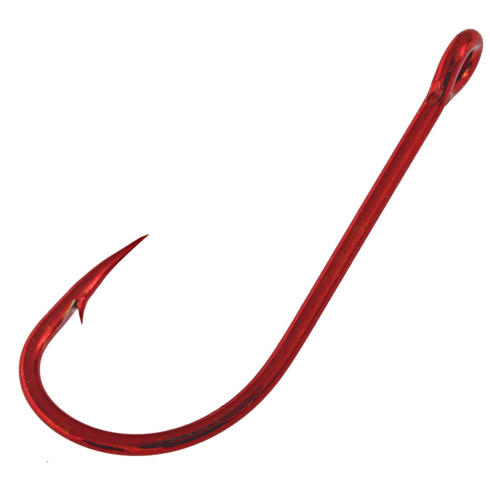 Mustad 92261NPNR Long Red Hooks 4/0 Qty 7
