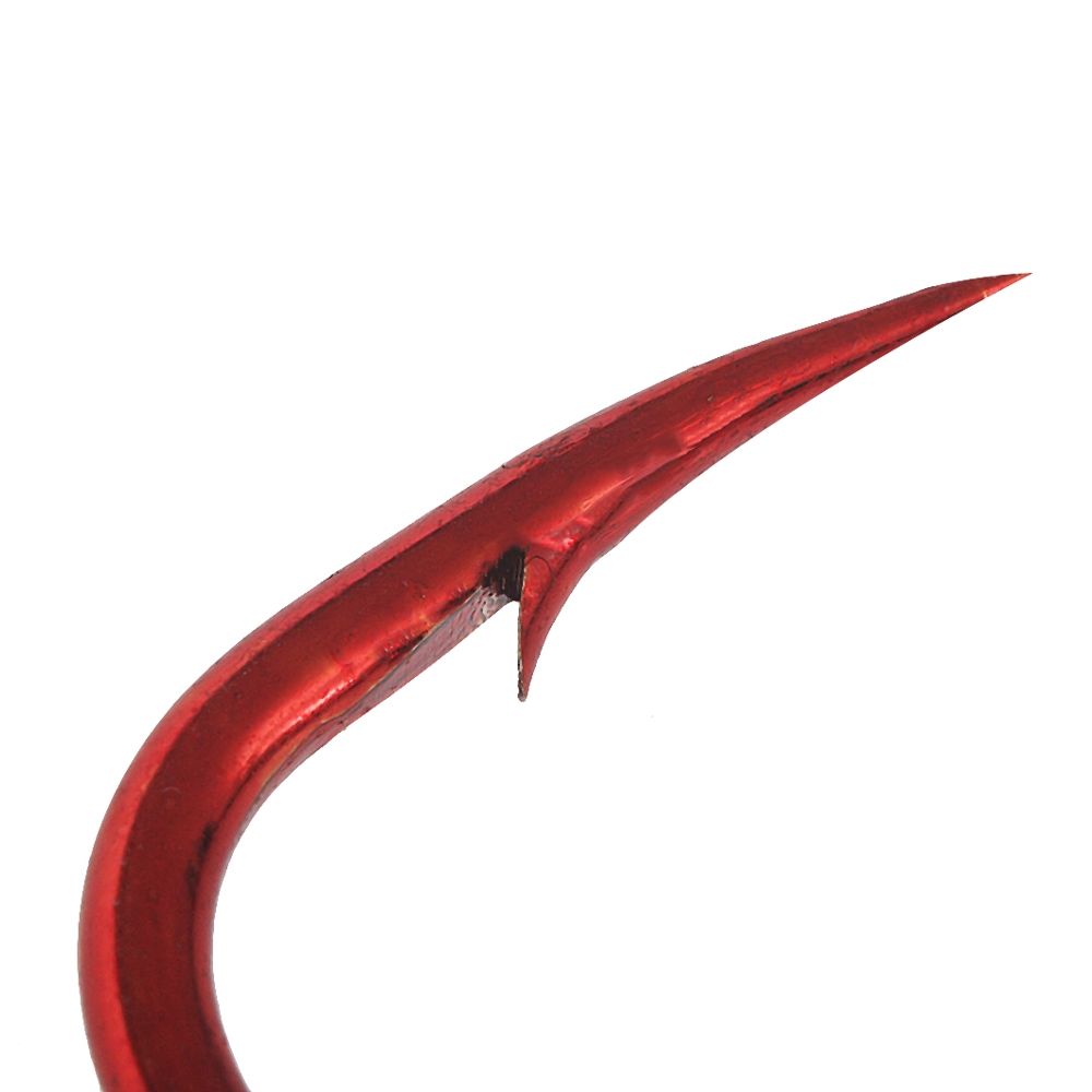 Mustad 92261NPNR Long Red Hooks 4/0 Qty 7