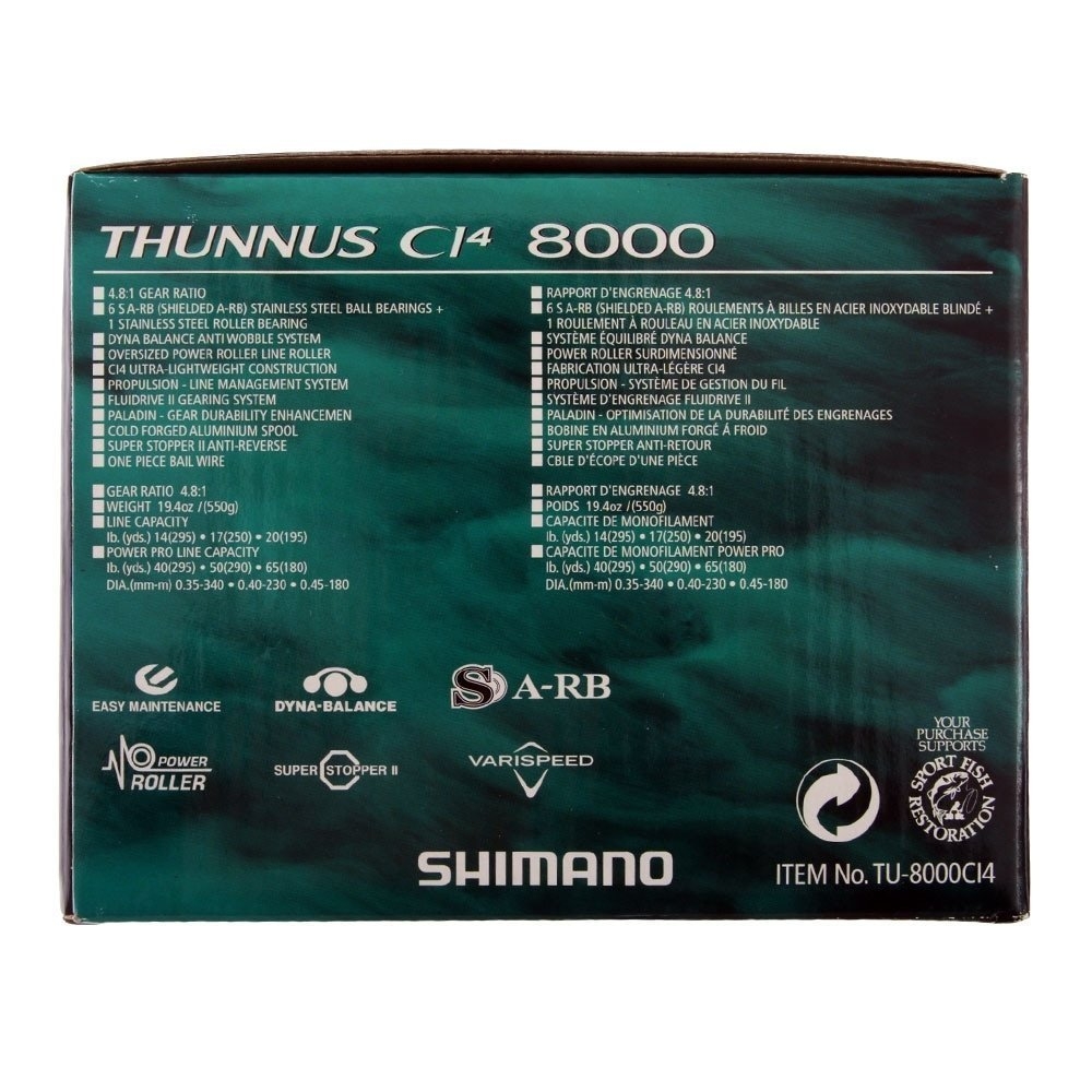 Shimano Thunnus 8000 F CI4 Taipan Medium Spinning Boat Combo 7ft 6-10kg 2pc