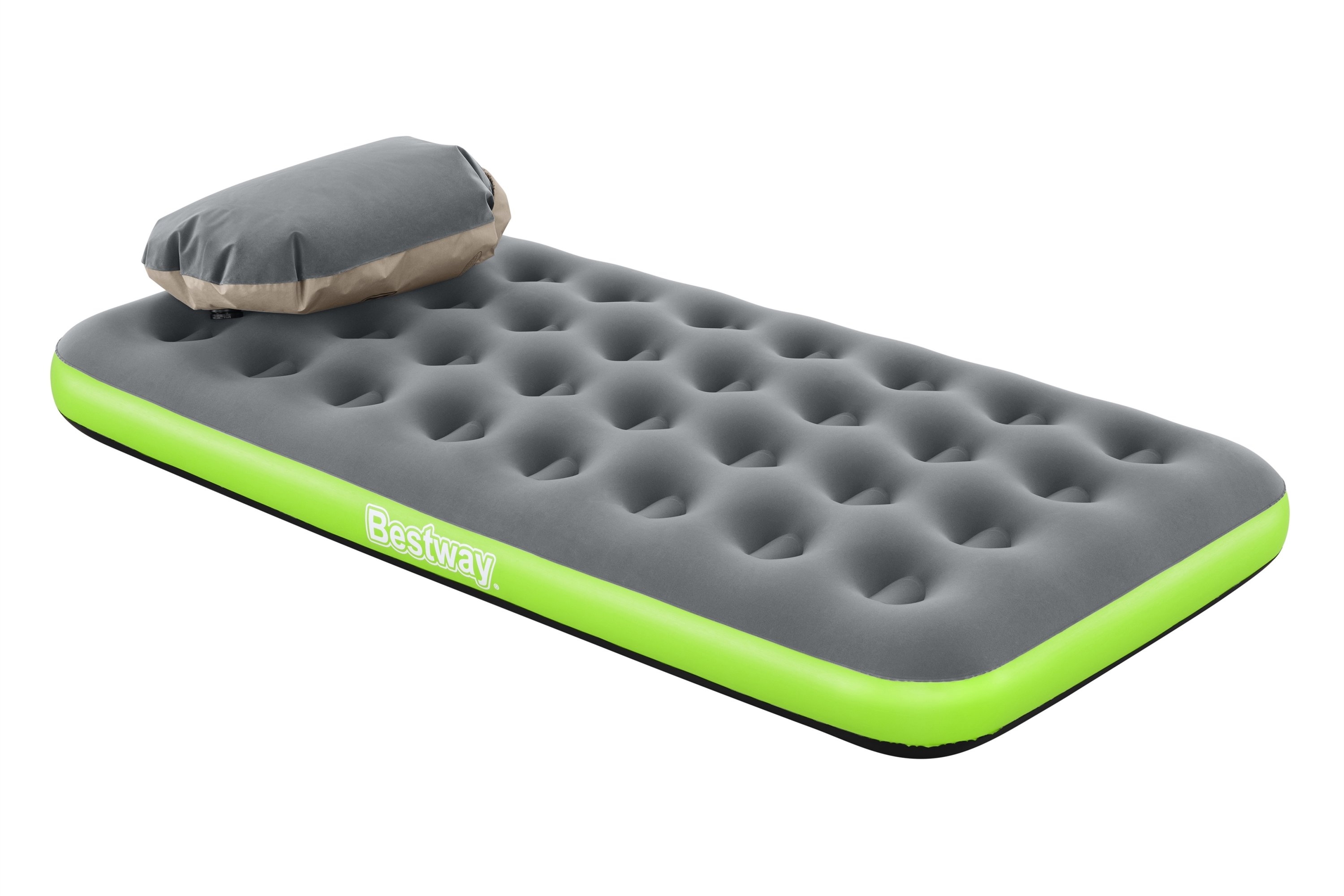 PAVILLO Roll and Relax Twin Airbed Grey/Green