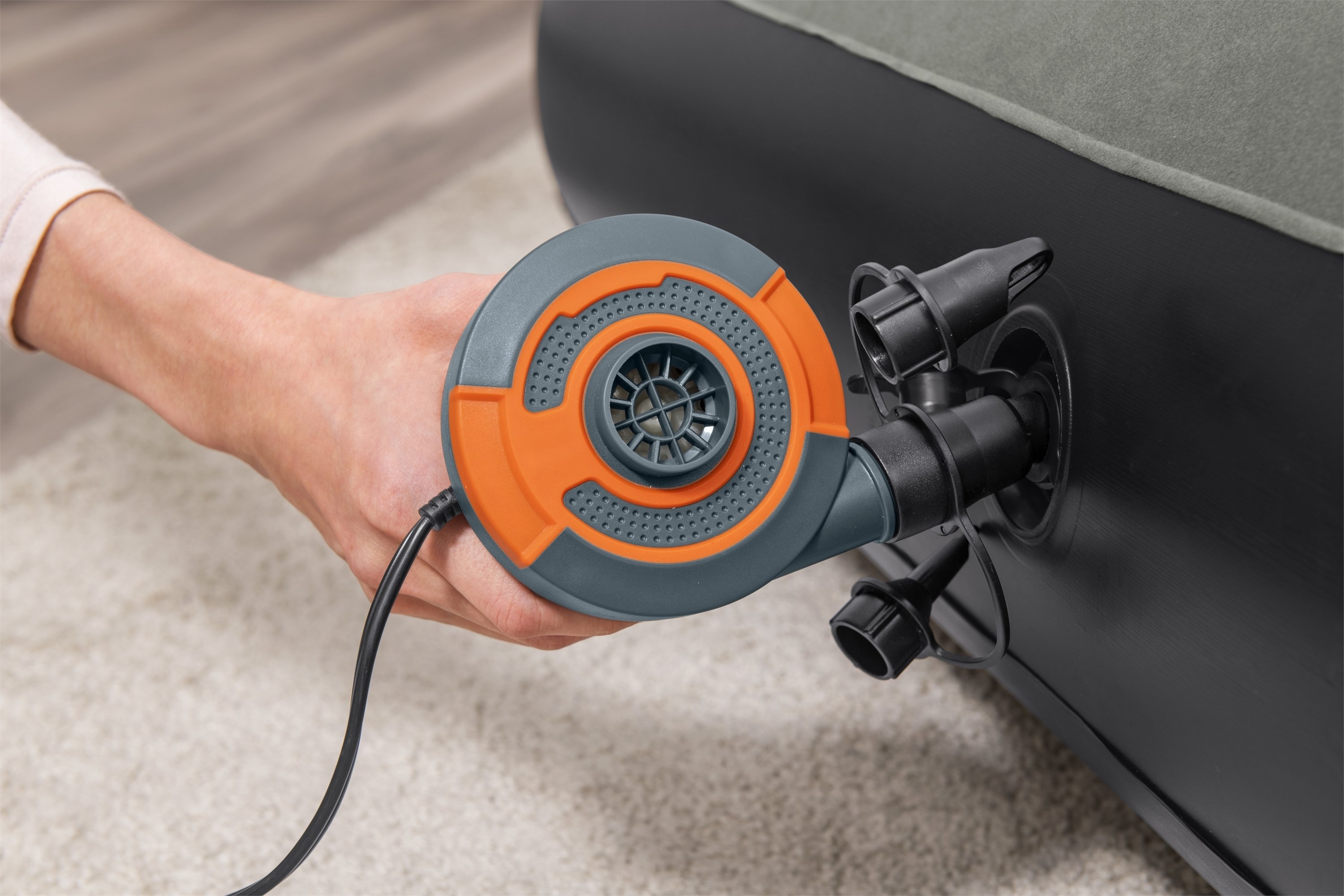 Bestway Tritech Double Airbed Black 191 x 137 x 30cm