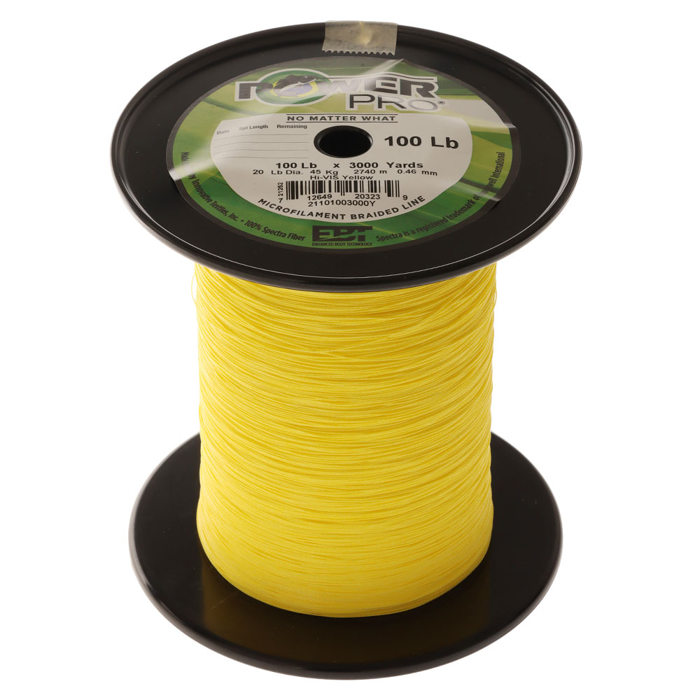 PowerPro High-Visibility Yellow Braid 100lb 3000yd