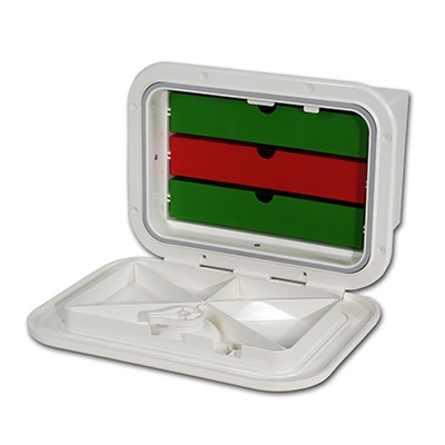 Ceredi 6796 Europa Storage Hatch with Holder, Lock and Drawers 280x375mm White