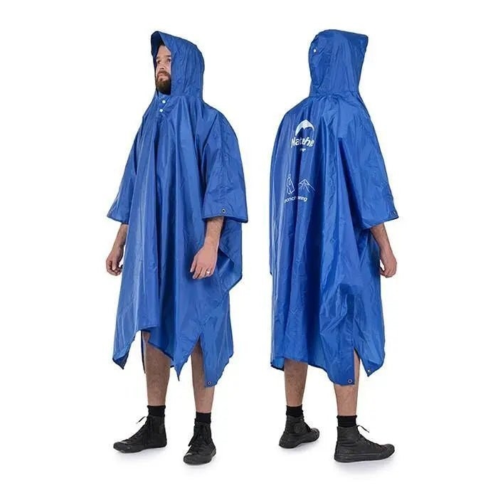 Naturehike 210T Hiking Poncho / Mat / Canopy Blue