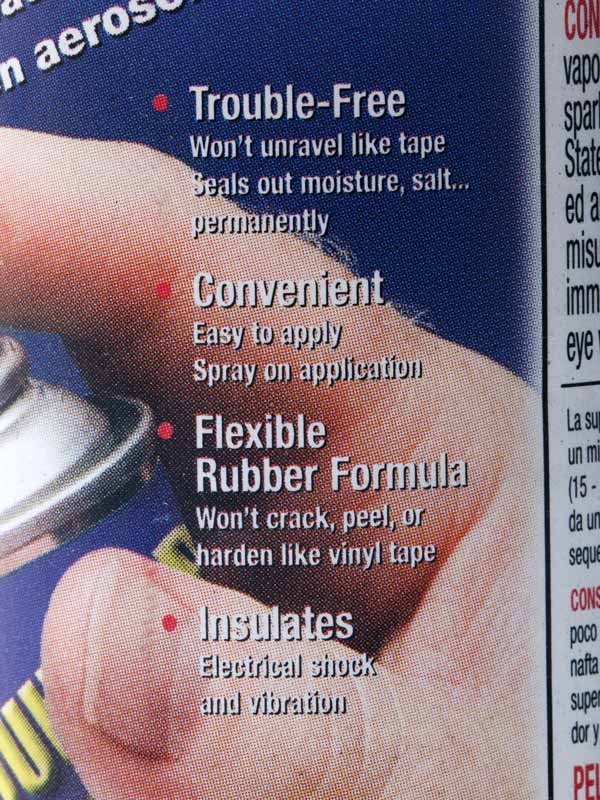 Performix Liquid Electrical Tape Aerosol Spray 170g Black